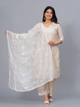 Women's Embroidered Chanderi Drawer Dupatta-DUPJESIKAWHITE